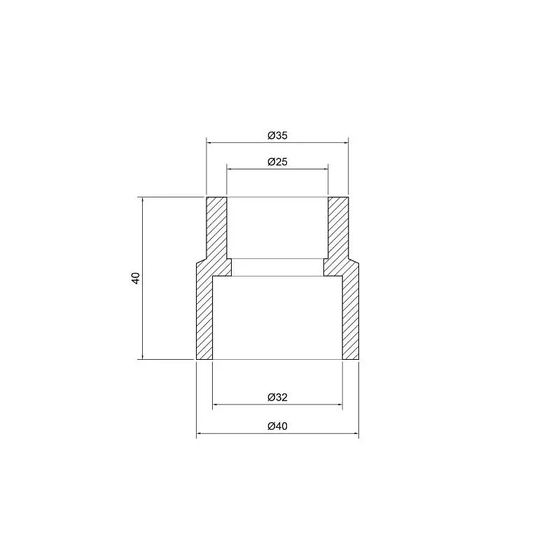 Муфта PPR Thermo Alliance перехідна 32х25 DSB103