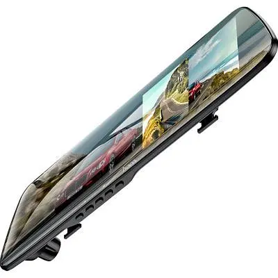 Відеореєстратор HOCO DV4 4.5-inch rearview mirror driving recorder dual-channel Black (6942007616782) - фото 2