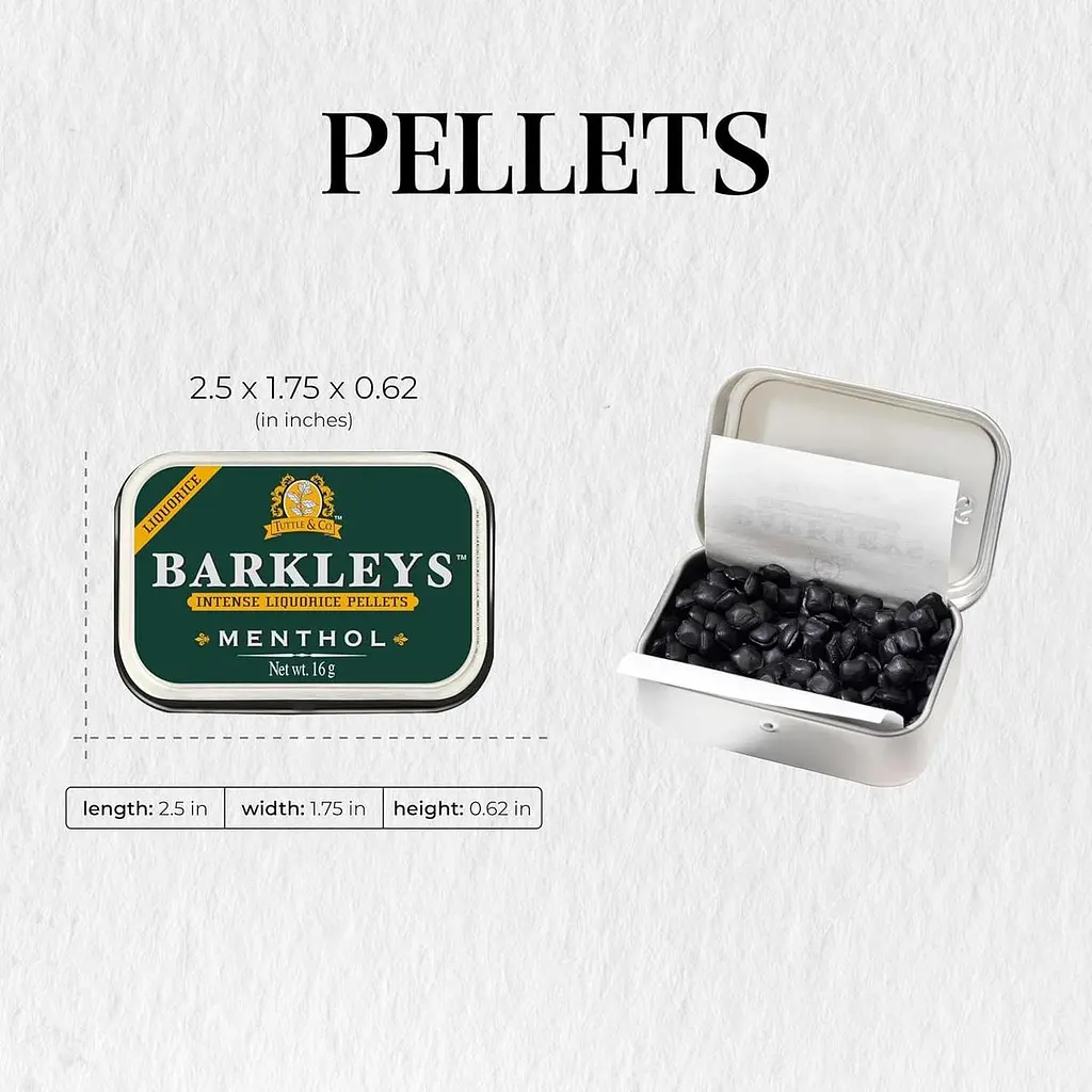 Драже Barkleys Intense Liquorice Pellets Menthol 16г - фото 3