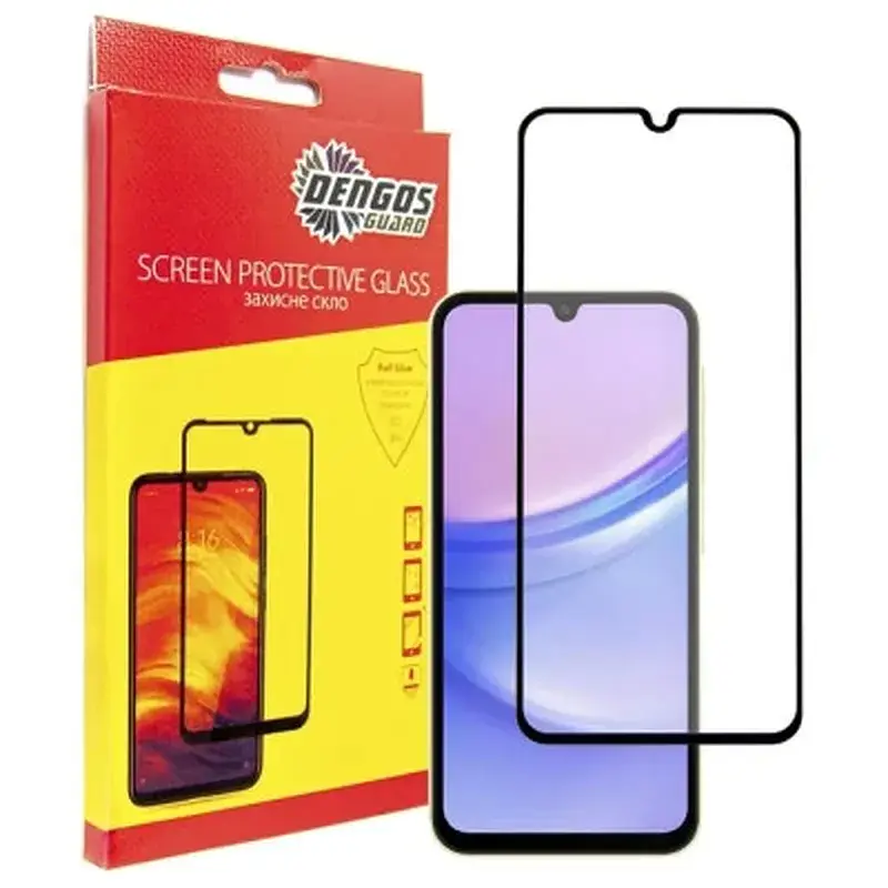 Чохол до мобільного телефона Dengos Kit for Samsung Galaxy A15 case + glass (Black) (DG-KM-69) - фото 4