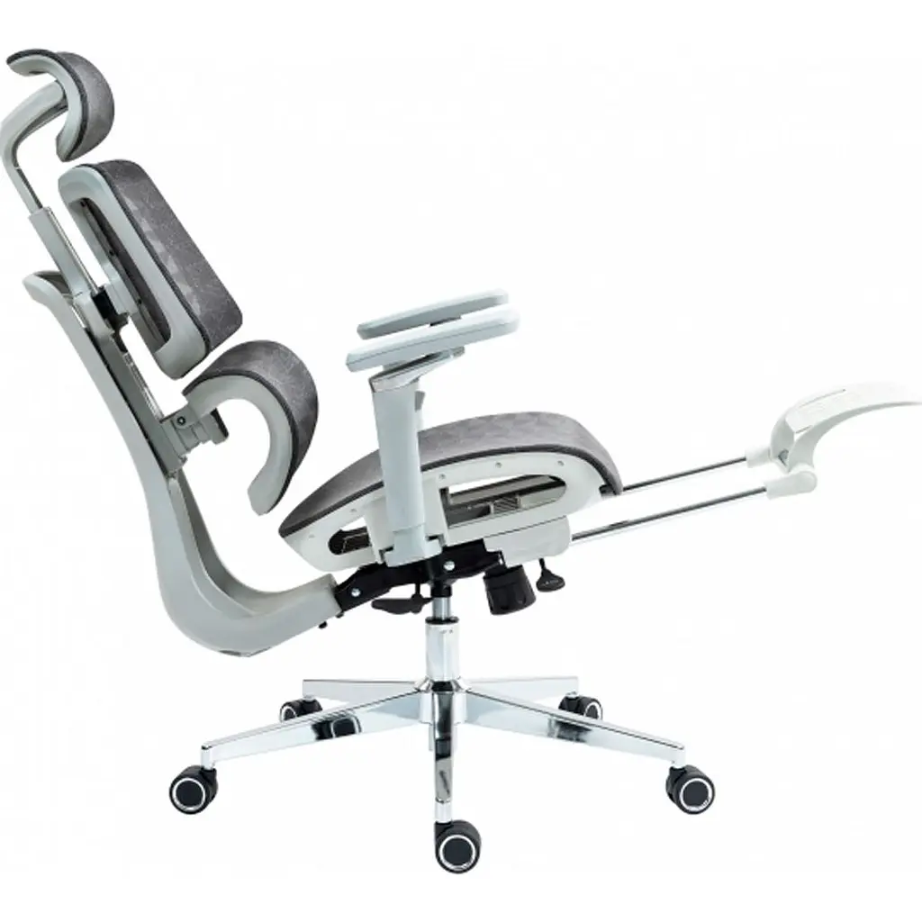 Офісне крісло GT Racer B-2450 White/Gray [121431] - фото 6