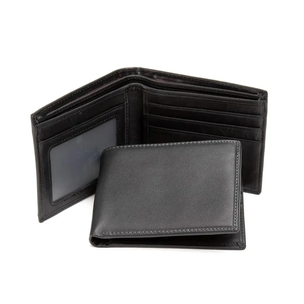 Класичне чорне шкіряне портмоне Tiding Bag M39-1023-3A - фото 2