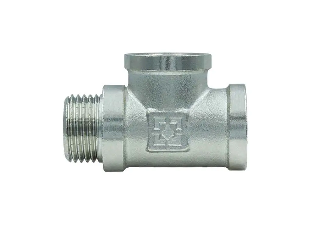 Трійник RAFTEC 1/2" латунь, ВВЗ, DN15, нікель, TVVN010101 - фото 5