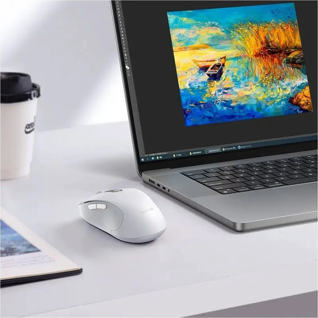 Миша Baseus F02 Ergonomic Bluetooth Mode White (B0203202) [161902] - фото 9
