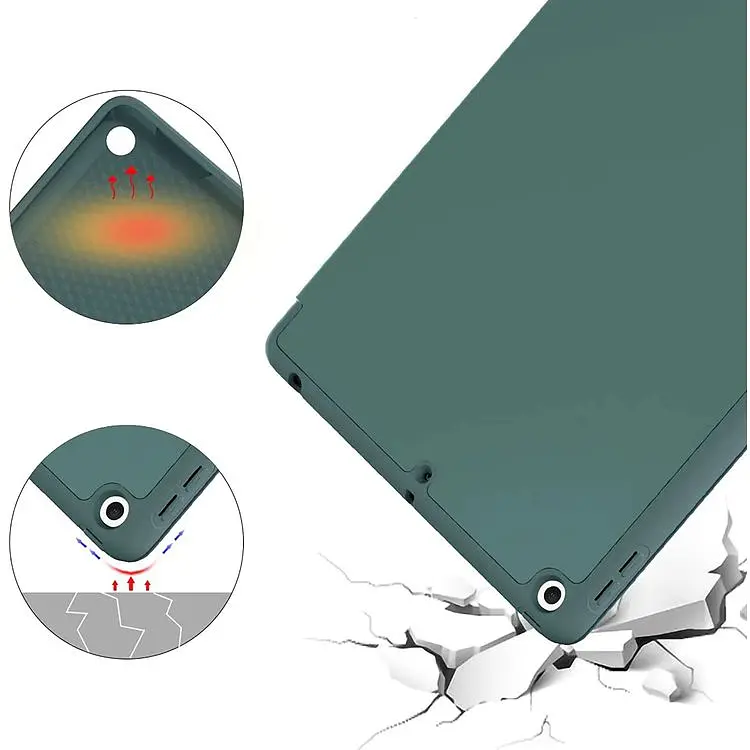 Чохол-книжка BeCover Tri Fold Soft TPU Silicone для Apple iPad Air 4 10.9 2020/2021 Dark Green (706870) - фото 4