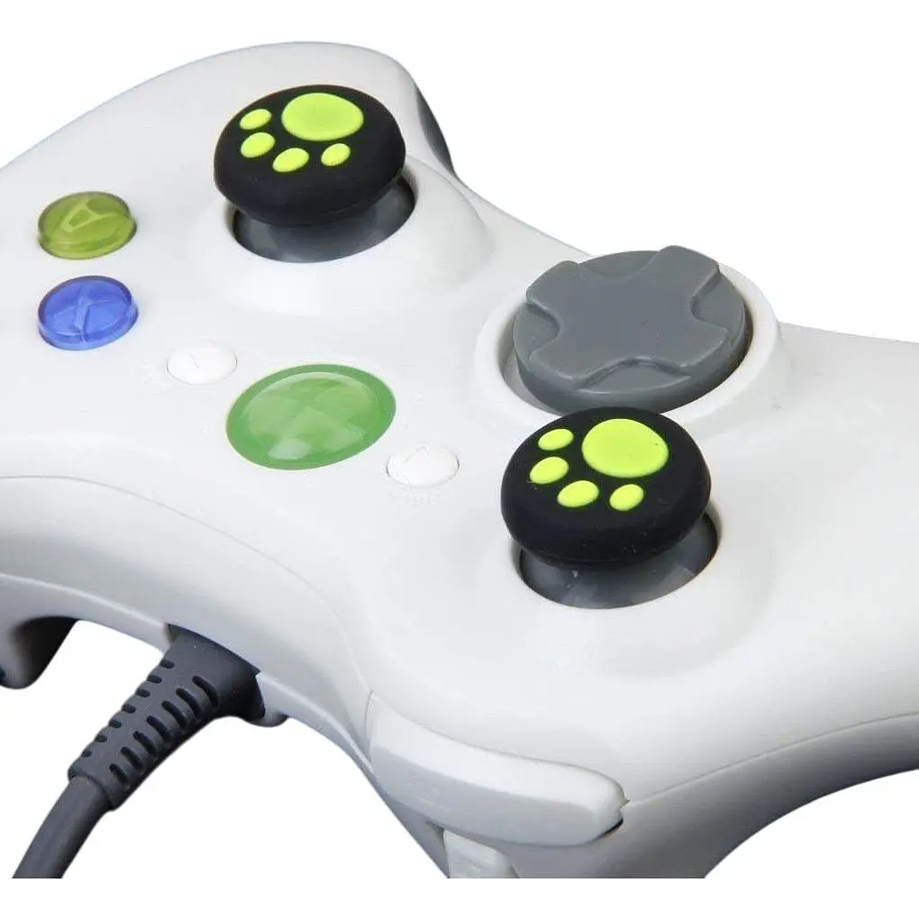 Накладки на стіки Thumb Grips 2-pack для PS4-PS5-Xbox FootPrint Green [47554] - фото 3