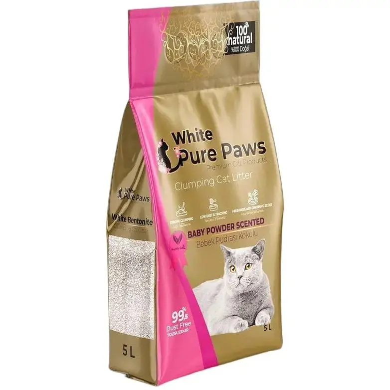 Наповнювач для котячого туалету Pure Paws White з Ароматом дитячої присипки 5 л
