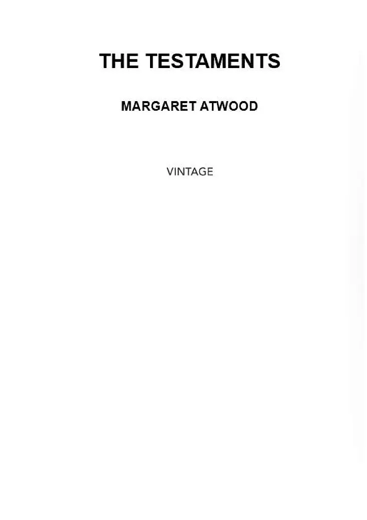 The Testaments - фото 2