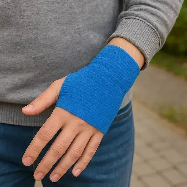 Бинт Торос-Груп когезивний фіксуючий 7.5 cм x 4.5 м синій - фото 3