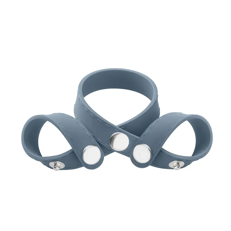 Ерекційне кільце з поділом яєчок Boners 8-Style Ball Splitter, 45.5 см (сірий)