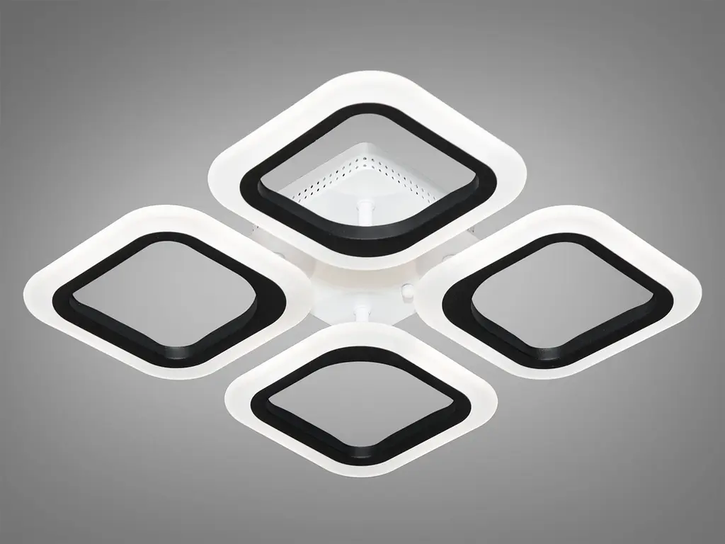 Люстра стельова LED Diasha AS8060/4BK, 55W, чорний, для коридору, вітальні, спальні, кухні, офісу - фото 2