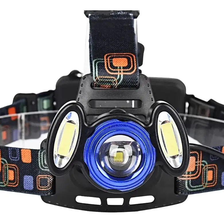Фонарь налобный RB-188 аккумуляторный USB 3LED T6 + 2хCOB - фото 3