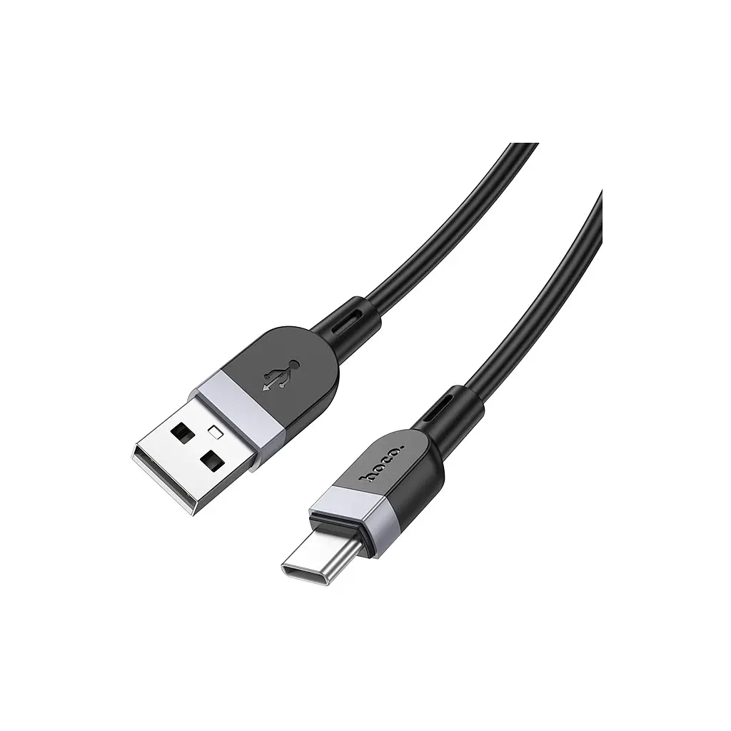 Дата кабель USB 2.0 AM to USB-C 1.0m silicone X109 Energy black Hoco (6942007636247) - фото 3