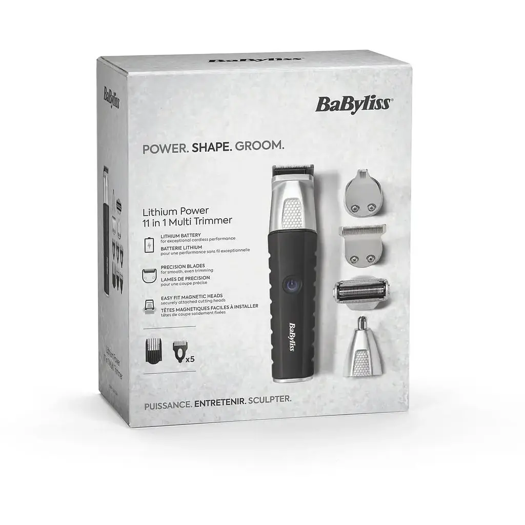 Набір для стрижки Babyliss Lithium Power для бороди, вусів, голови, носа і тіла чорний (MT812E) - фото 4