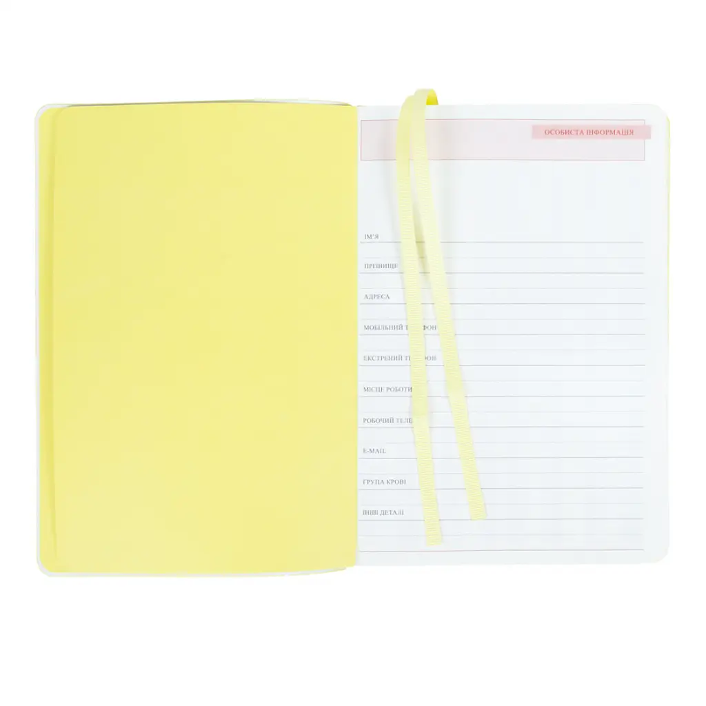 Діловий блокнот Leo Planner м'який А5 Ray 252775 320 аркушів лимонний - фото 4