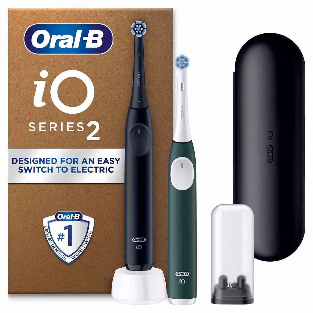Набір електричних зубних щіток Oral-B iO Series 2 Clean & Care Pack Night Black & Forest Green - фото 6