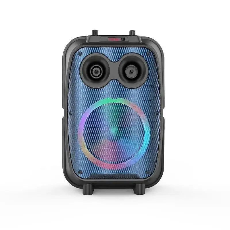 Колонка акумуляторна 8" портативна Bluetooth караоке з мікрофоном та LED підсвічування 20Вт UKC ZQS8120 - фото 2