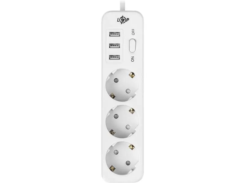 Мережевий фільтр-подовжувач Logicpower PREMIUM LP-X3 4 м White (19526) - фото 2