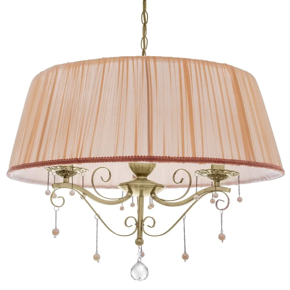 Люстра подвесная Brille прованс с абажуром E14 40W BZ (BCL-675S/3) - фото 3