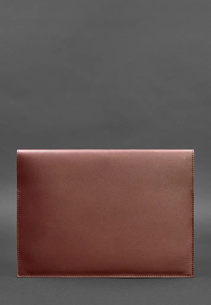 Кожаная папка для документов А4 (на магнитах) бордовая - фото 4