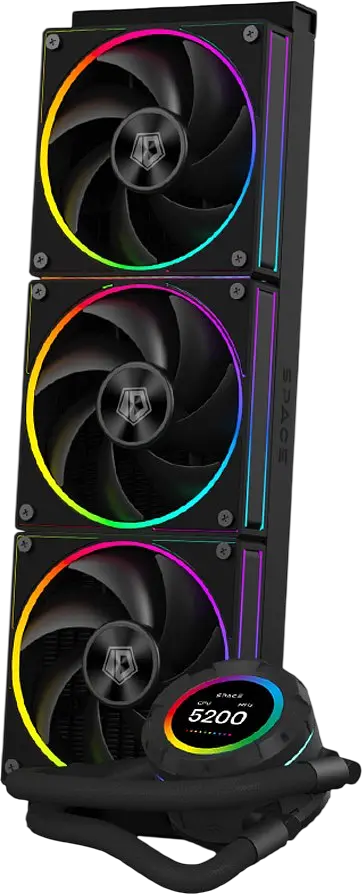 Водяне охолодження ID-Cooling Space LCD SL360 ARGB Black - фото 2