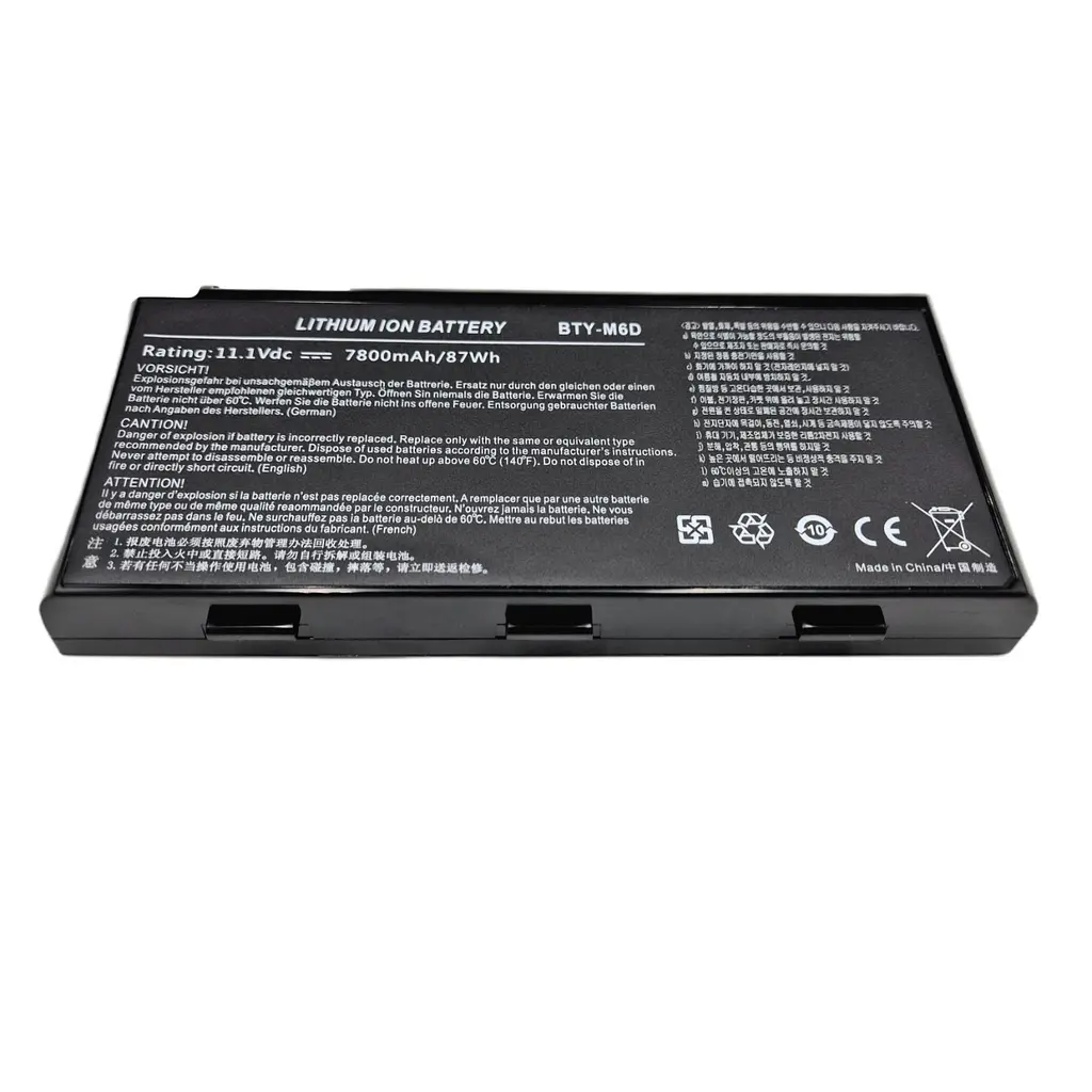 Акумулятор BTY-M6D для MSI GT70, GT780, GT783, GX780 S9N-3496200-M47 (11.1V 7800 mAh 87Wh) - фото 3