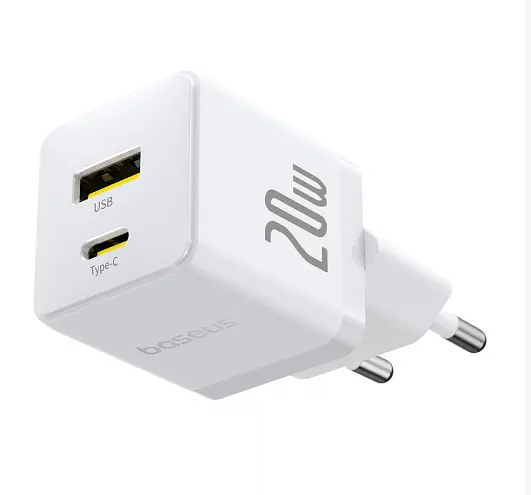 Сетевое зарядное устройство для Baseus Palm Type-C+USB 20 W P10111608213-00 Белый - фото 2