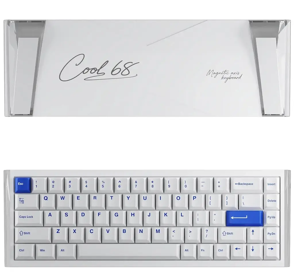 Клавіатура DAREU COOL 68 (8000 Hz / Rapid Trigger) White Blue (KB-COOL68-OBL) - фото 6