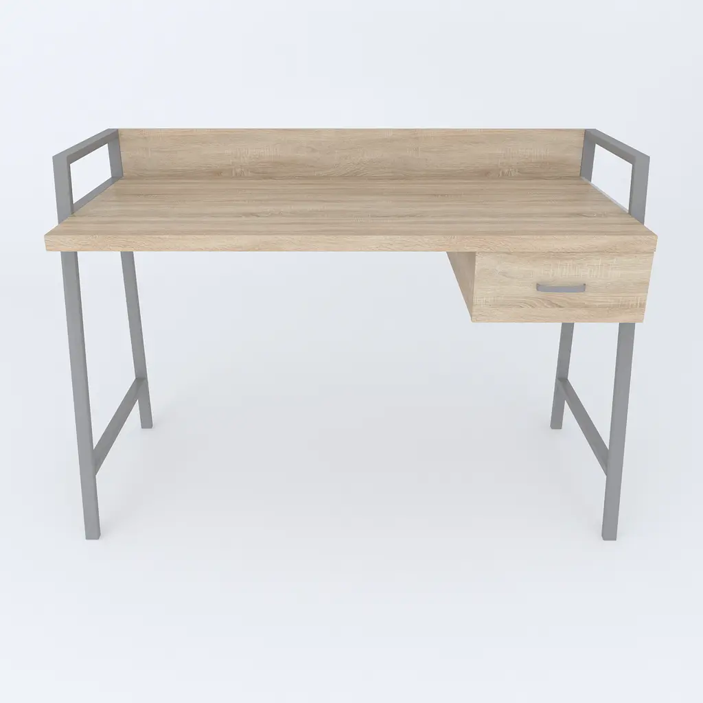 Письмовий стіл Ferrum-decor 750x1000x600 Сірий метал ДСП Дуб Сонома 32 мм (FRD-103432) - фото 2