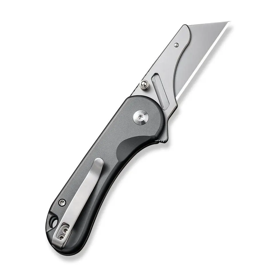 Ніж трапеція складаний кишеньковий Civivi Elementum Utility, (5.8 см) 6Cr13/Aluminum сірий - фото 3