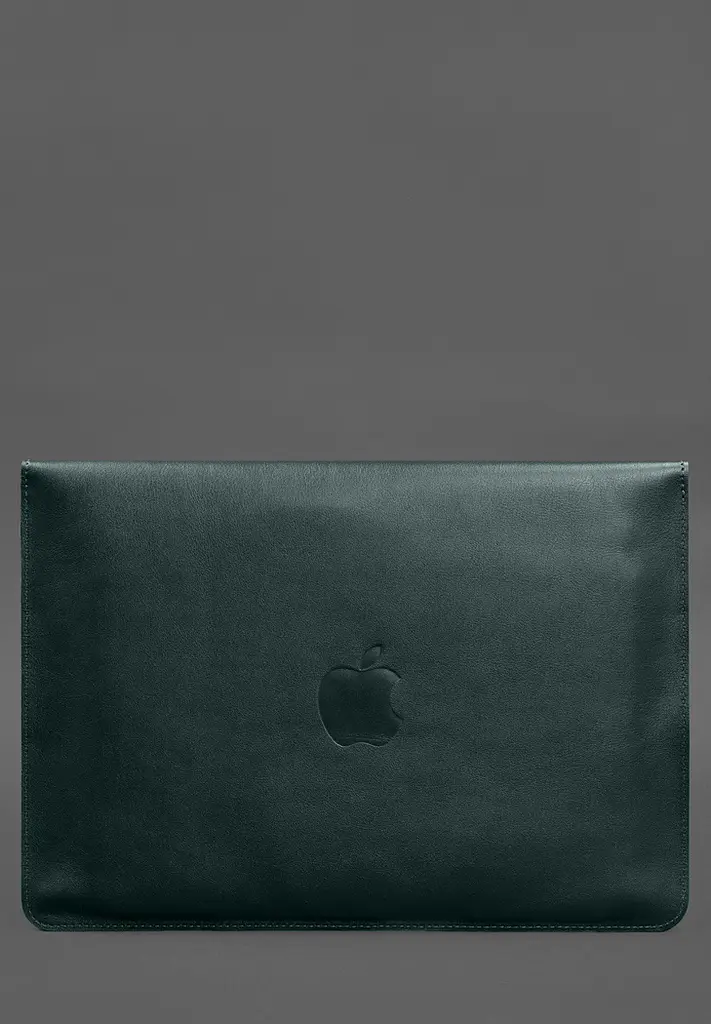 Кожаный чехол-конверт BlankNote на магнитах для MacBook Air 15 (2023) Зеленый - фото 3