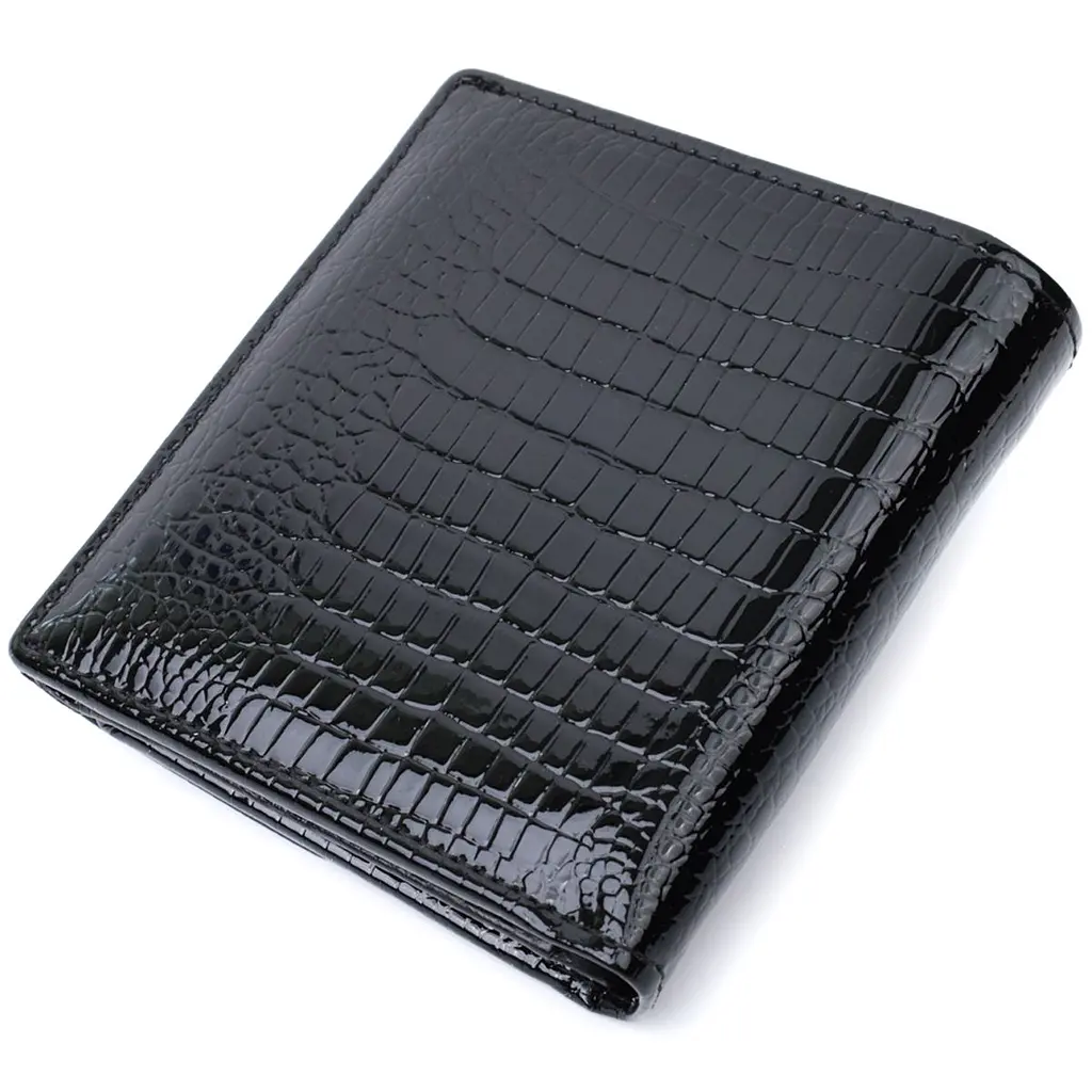 Жіночий фактурний гаманець із натуральної шкіри ST Leather 22706 чорний - фото 2