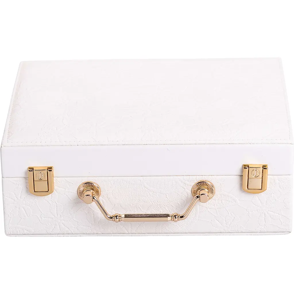 Кейс-органайзер для прикрас Yiwu з накидними замками 24x18.5x8.5 см білий HP-5-15W - фото 5