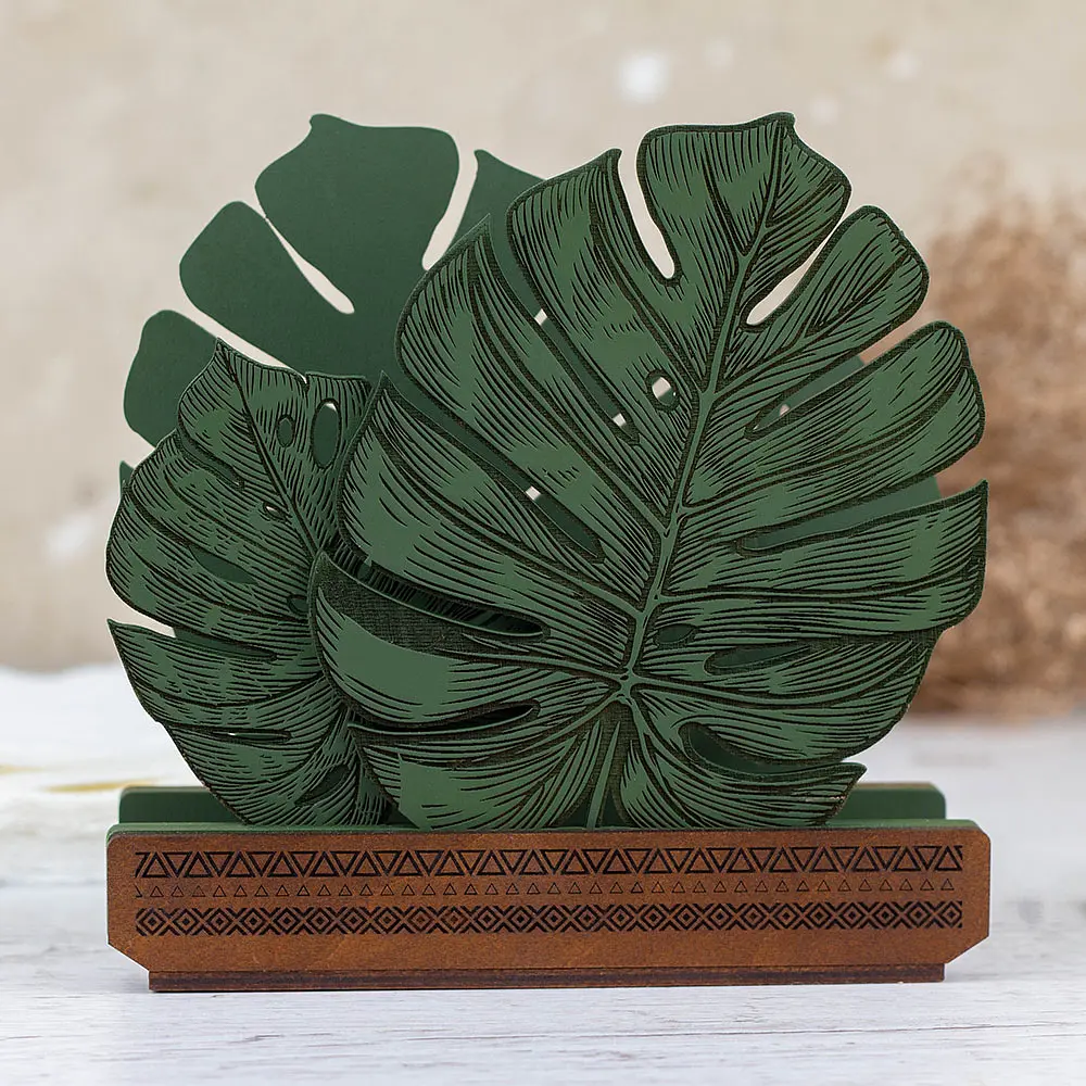 Деревянная салфетница VANZA MONSTERA - фото 5