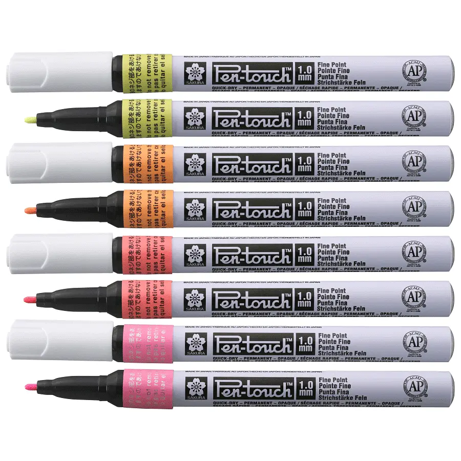 Маркер Sakura Pen-Touch жовтий флуоресцентний тонкий (FINE) 1 мм (84511322707) - фото 2