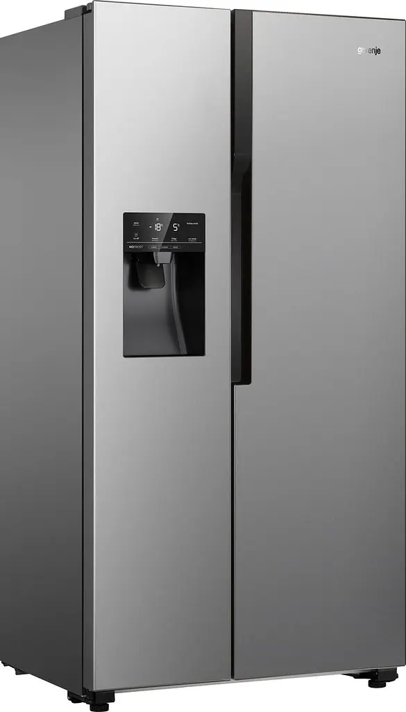 Холодильник Gorenje SBS 179x68x91см 2 двері Х-368 л М-167 л A++ NF Plus Інвертор диспенсер Дисплей сірий (NRS9EVX1) - фото 2