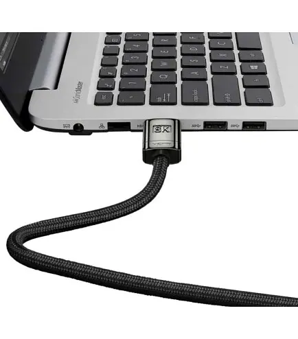 Кабель Baseus High Definition Series Cable HDMI 8K to HDMI 8K Adapter Zinc Alloy 1m WKGQ000001 Black - фото 5