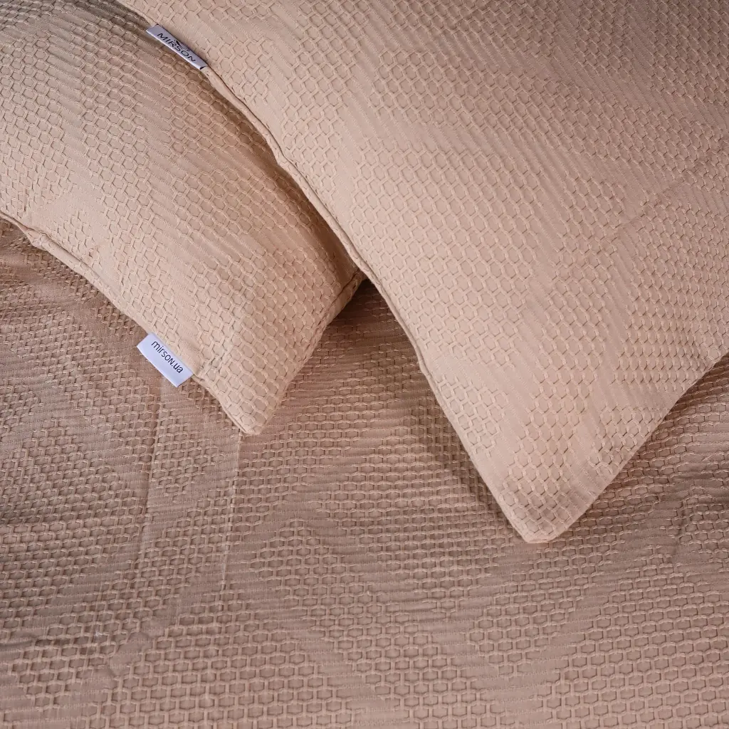 Постільна білизна MirSon №20-01 Waffle Bej 220х240 King Size (2200011032597) - фото 5