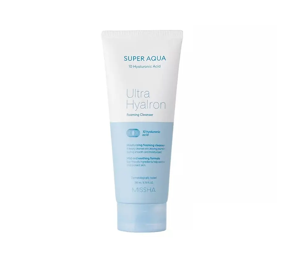 Очищаюча пінка для вмивання Super Aqua Ultra Hyalron Cleansing Foam Missha 200 мл