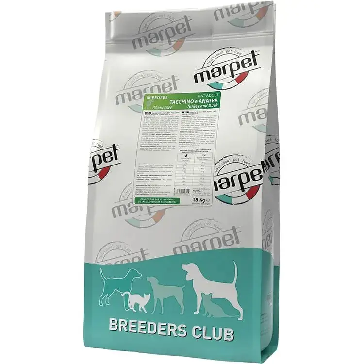 Сухий корм для дорослих котів Marpet Breeder, з індичкою та качкою, 18 кг
