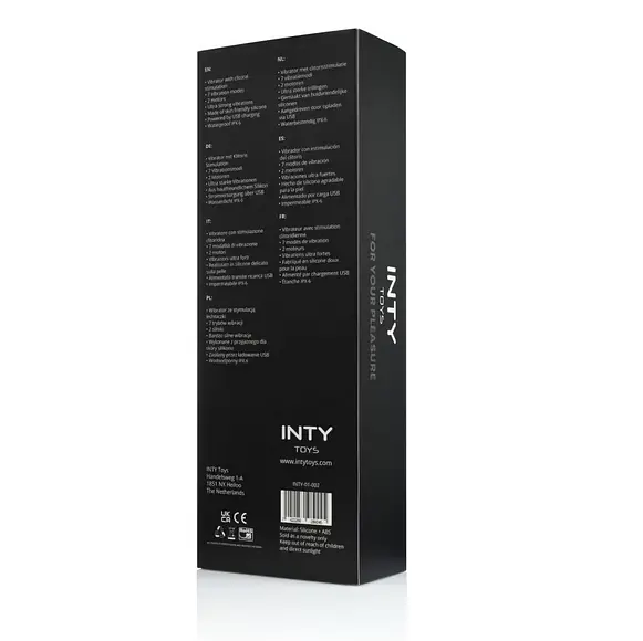 Вібратор чорний з кліторальним кроликом INTY Toys – Peak INTY Toys INTY-01-002 102012 - фото 3