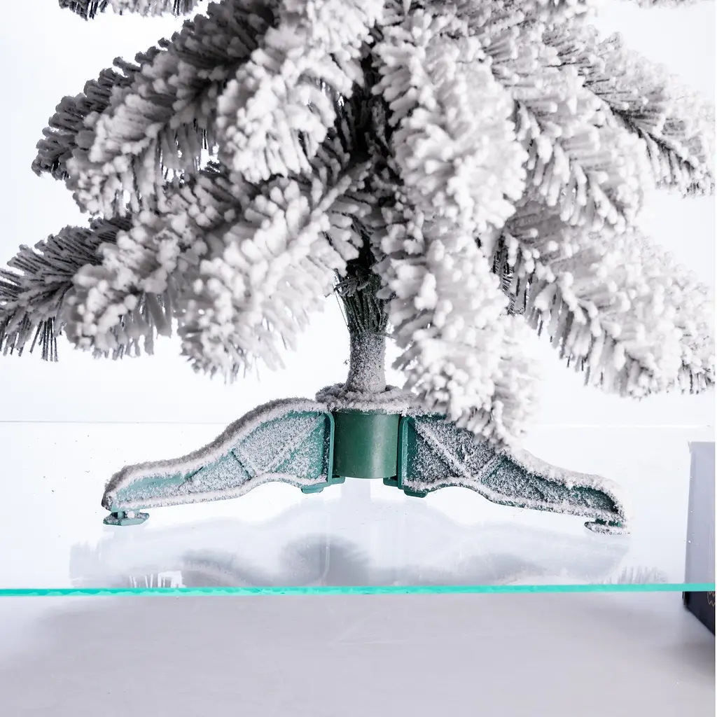 Искусственная новогодняя декоративная мини елка «Снежная королева» заснеженная на подставке 40 см. Lugi SOK-M-05-1 - фото 3