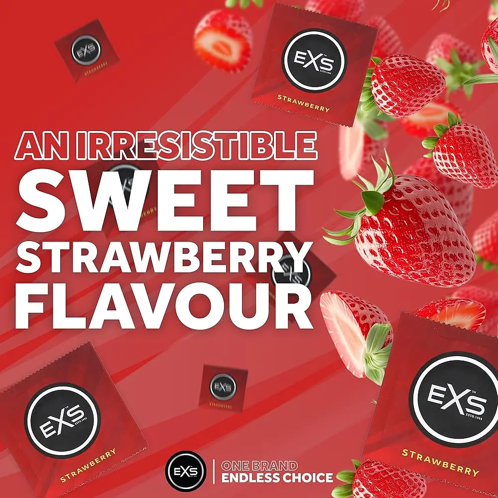 Презерватив EXS Strawberry Flavour Condom 1 шт 81240004927 104683 - фото 2