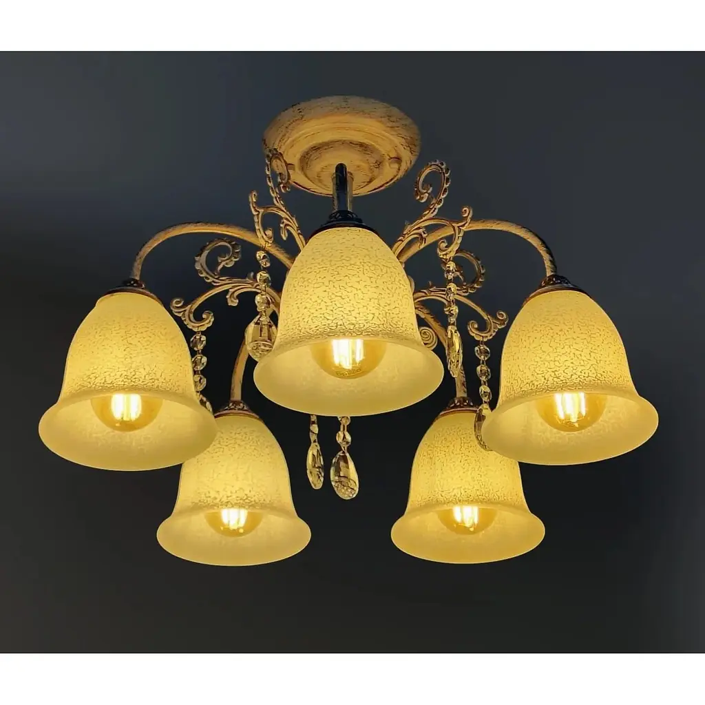 Класична люстра Brille BKL-690S/5 E27 WT+GD - фото 4