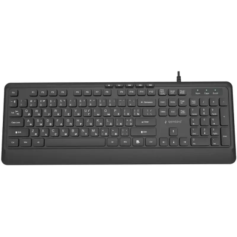 Клавіатура Gembird Slim Multimedia USB Black (KB-MCH-05-CYRL) - фото 3