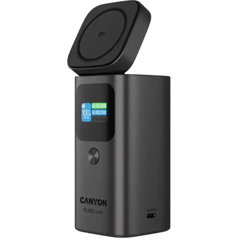 Батарея універсальна Canyon 15000mAh OnPower 150 Qi2 magnetic Grey (CNS-CPB150DG) - фото 5