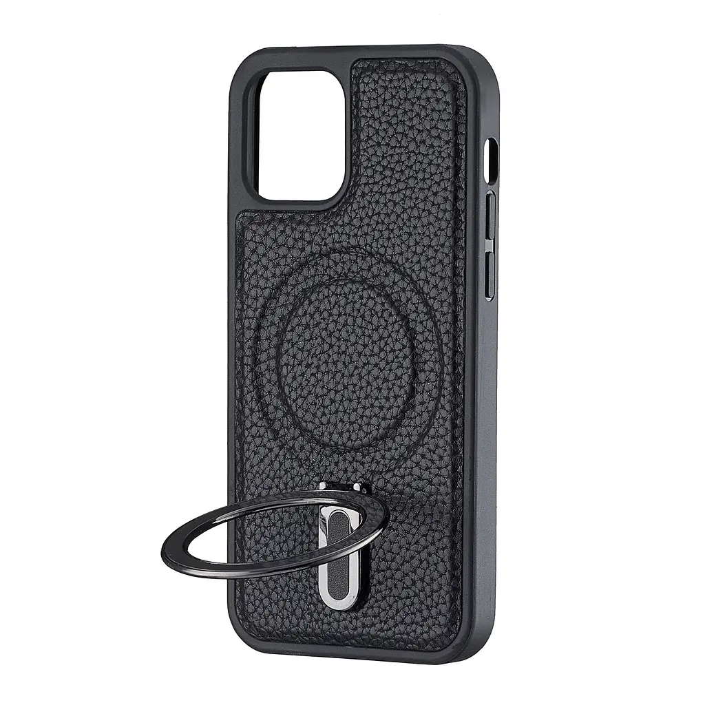 Чохол Jinduka Leather Ringo iPhone 12 Pro Black - фото 4