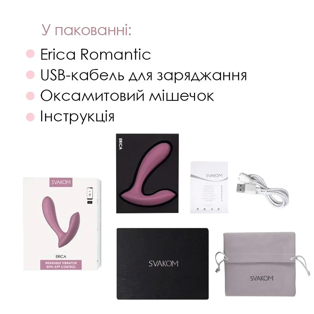 Смарт-вібратор у трусики Svakom Erica Romantic Rose, дуже гнучкий, 2 мотори - фото 7