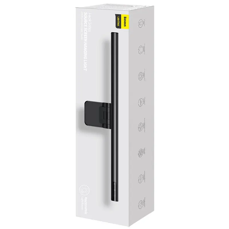 LED лампа для комп'ютера Baseus I-Wok Stepless Dimming Screen Hanging (Youth) Чорний - фото 5