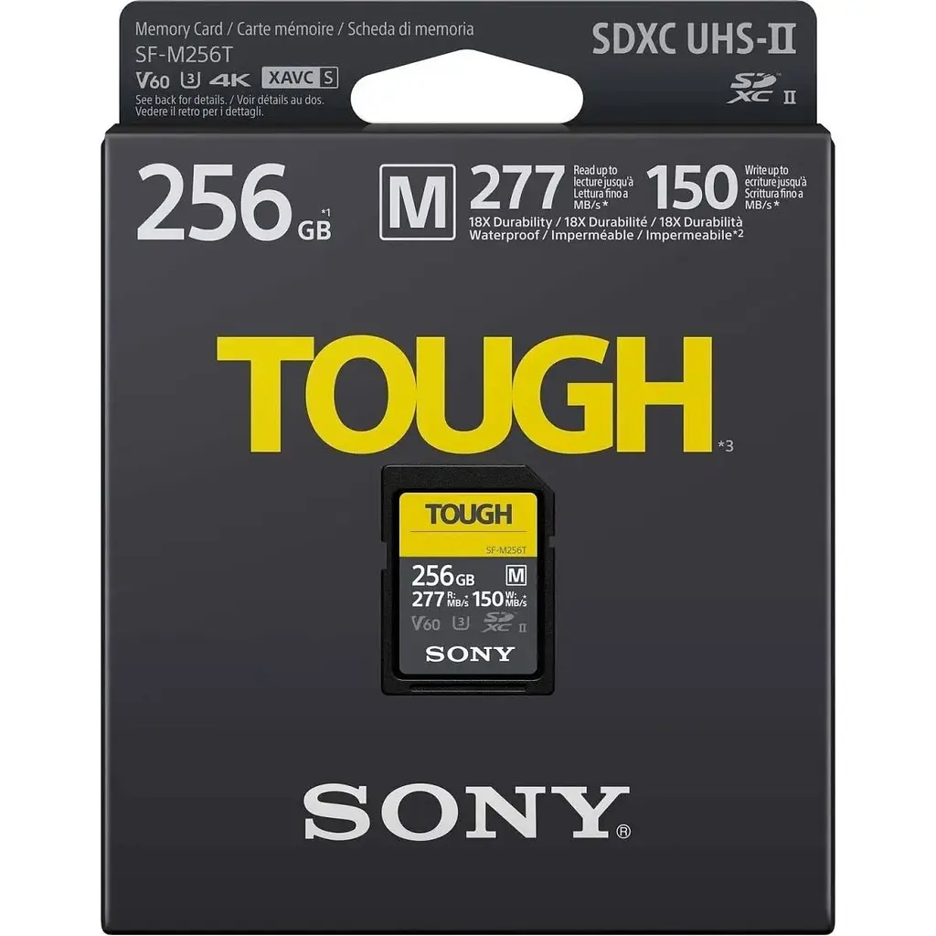 Карта памяти Sony SDXC Tough M 256GB UHS-II U3 V60 (SFM256T.SYM) [100457] - фото 2